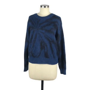 VINCE Tie Dye Blue Crew Neck Sweater Size Small Mohair Cozy Knit